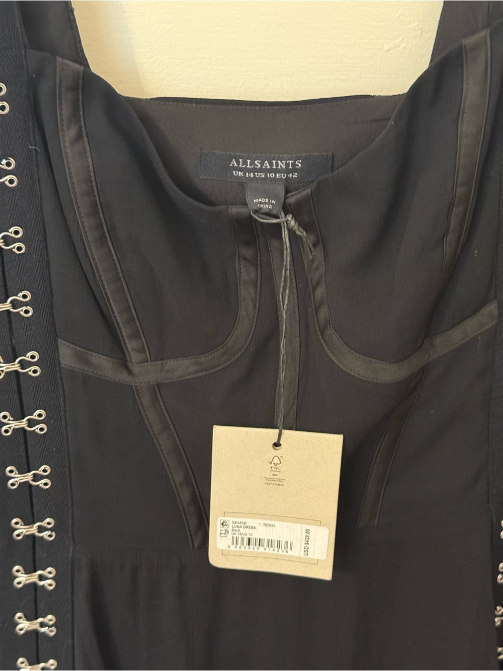 NWT All Saints Luna Dress - Picture 4 of 16
